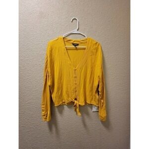 Express Oversize Blouse, Mustard Yellow Size XS